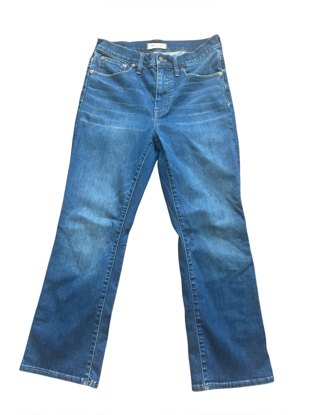 Madewell Cali denim boot medium wash jeans size 28 .